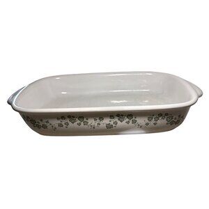 Corelle Coordinates Baking Casserole Dish Stoneware Callaway Green Ivy  9"x 13"